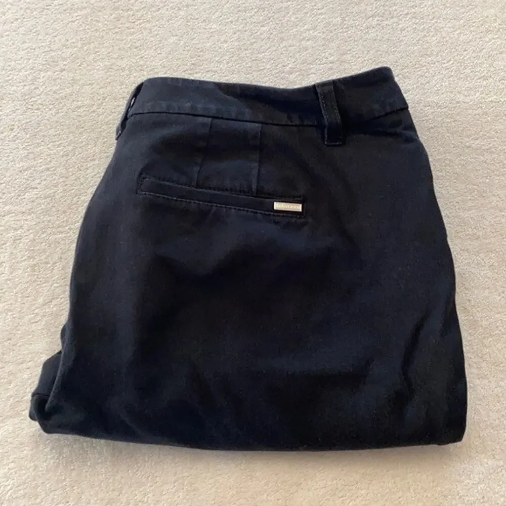 White House Black Market Shorts Womens 4‎ Black Bermuda Twill Pockets Modest